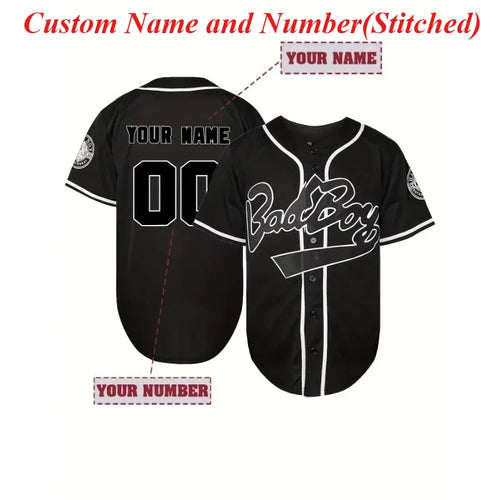 Custom Name And Number Men's Baseball Jersey
